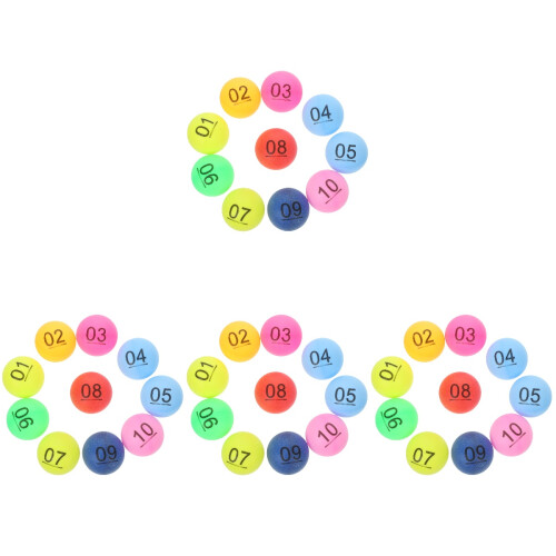 40Pcs Portable Plastic Numbered Balls for Party Activities and Games
