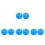 8Pcs Blue Silicone fork Holder Kit for Meditation Music 6