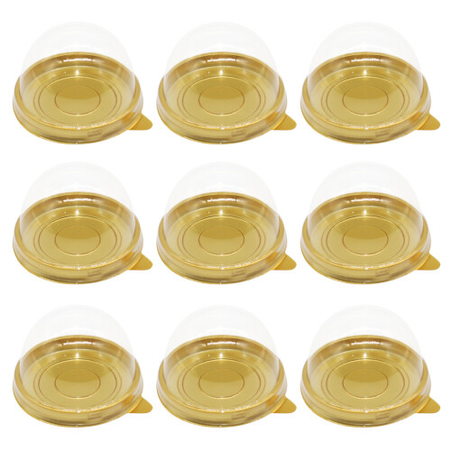 200Pcs Small Cake Holders Clear Mooncake Boxes Assorted Colors 1
