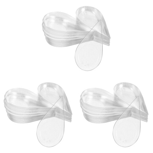 300Pcs Clear Ps Plastic Dessert Plates Small Serving Trays for Parties