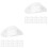 40Pcs Lightweight Plastic Mini Cowboy Hats White for DIY Decor 3