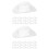 40Pcs Lightweight Plastic Mini Cowboy Hats White for DIY Decor 5