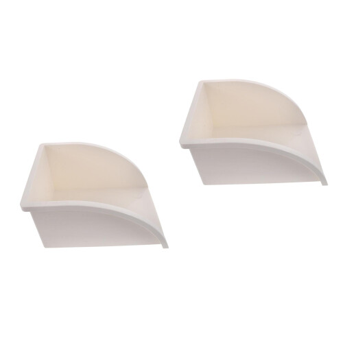 2Pcs Durable White PVC Gutter Downspout Filter and Splash Block 1