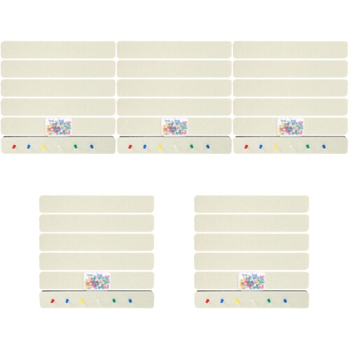 5Sets White Felt Bulletin Board Strips for Wall DIY Home Office Decor 2