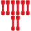 8Pcs Kids Gym Hand Weights Red Plastic Exercise Dumbbells 3