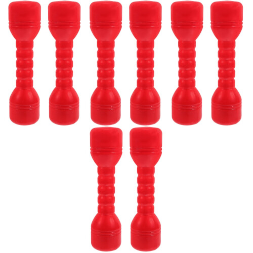 8Pcs Kids Gym Hand Weights Red Plastic Exercise Dumbbells 2