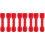 8Pcs Kids Gym Hand Weights Red Plastic Exercise Dumbbells 4