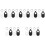 20Pcs Portable Silicone and Aluminum Alloy Protector Assorted 4
