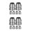 12Pcs Grey Iron Wedges Durable Hammer Installation Reinforcing Kit 7