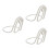 3Pcs White Iron Wine Rack Floating Wine Storage for Home Decor 3