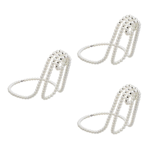 3Pcs White Iron Wine Rack Floating Wine Storage for Home Decor 2