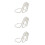 3Pcs White Iron Wine Rack Floating Wine Storage for Home Decor 5
