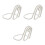 3Pcs White Iron Wine Rack Floating Wine Storage for Home Decor 6
