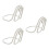 3Pcs White Iron Wine Rack Floating Wine Storage for Home Decor 7