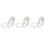 3Pcs White Iron Wine Rack Floating Wine Storage for Home Decor 8