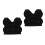 2Pcs Children Black Snowboarding Hip Pad Pants with Soft Padding 4