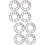 8 Pcs Universal Wheel Aluminum Alloy 8