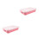 2Pièces Bac À Sable Rose Compact En Résistant Pour Jouets 4