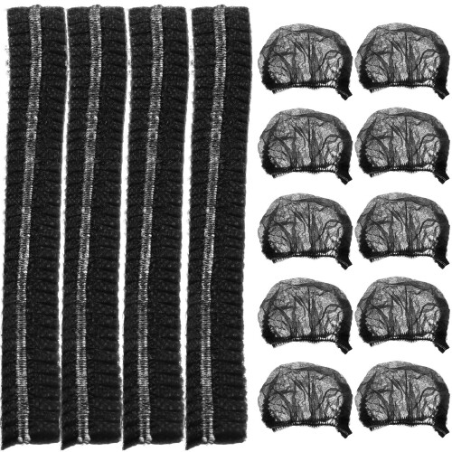 200Pcs Comfortable Black Disposable Hair Nets Non-Woven Mesh Caps 2