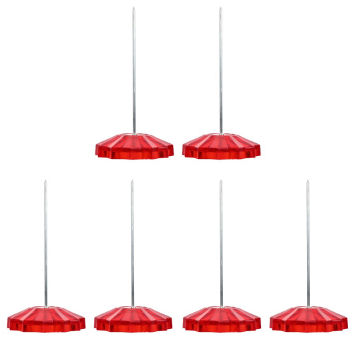 6Pcs Red Receipt Spike Holder Anti-Skid Menu Bill Organizer 1