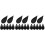 300Pcs Black Plastic Plates Multi-Use Dessert and Snack Serving Trays 4