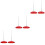 6Pcs Red Receipt Spike Holder Anti-Skid Menu Bill Organizer 5