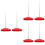 6Pcs Red Receipt Spike Holder Anti-Skid Menu Bill Organizer 6