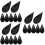 300Pcs Black Plastic Plates Multi-Use Dessert and Snack Serving Trays 7