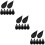 300Pcs Black Plastic Plates Multi-Use Dessert and Snack Serving Trays 9