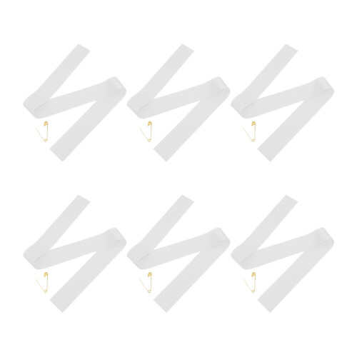 18Pcs White DIY Blank Sashes Versatile Party and Wedding Accessories 2