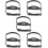 10Pcs Convenient Adjustable Heel Straps Black PU Material for Women 9