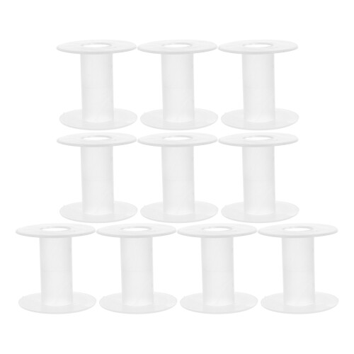 50Pcs Durable Transparent Plastic Embroidery Thread Spools for Crafts 1