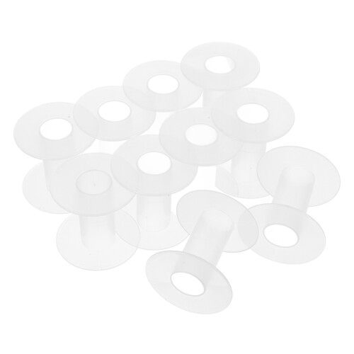 50Pcs Durable Transparent Plastic Embroidery Thread Spools for Crafts 2
