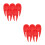 10Pcs Polished Red Plastic Golf Divot Fork Compact Portable Golf Tool 4
