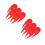 10Pcs Polished Red Plastic Golf Divot Fork Compact Portable Golf Tool 6