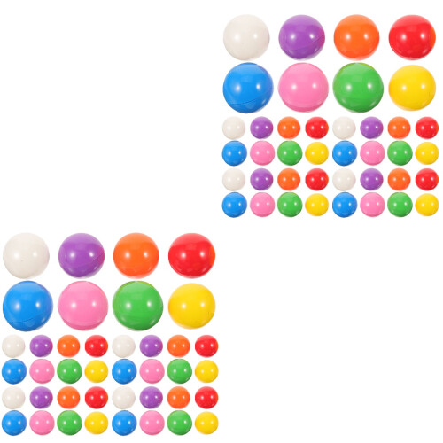 80Pcs Multipurpose Plastic Sphere Game Balls Colored DIY Balls 2