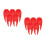 10Pcs Polished Red Plastic Golf Divot Fork Compact Portable Golf Tool 9