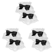 3Paare Schwarze Wrist Cuffs Lolita Komfortable Armstulpen