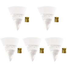 5Sets Clear Cone Popcorn Bags Transparent Candy Storage Party Bags
