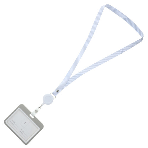 10Pcs Reusable Grey Horizontal Card Sleeves Protective Badge Holders 2