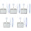 10Pcs Reusable Grey Horizontal Card Sleeves Protective Badge Holders 4