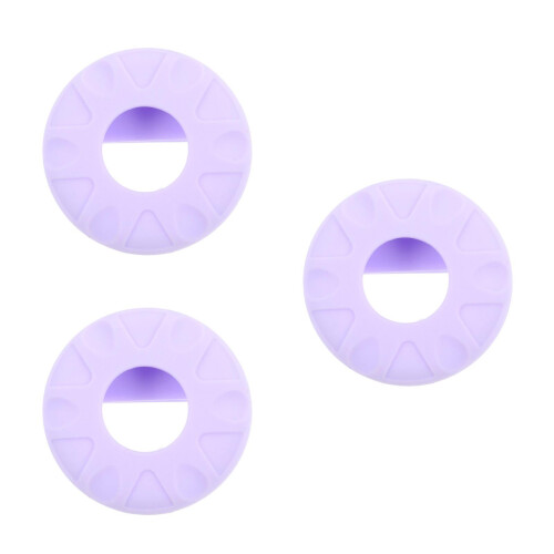 3Pcs Durable Lavender Silicone Protective Tracer Sleeve with Pin