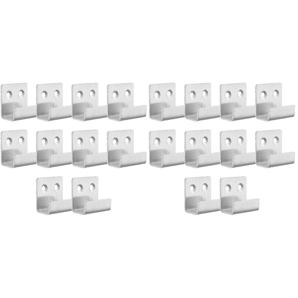 20Pcs Multipurpose Silver Wall Mirror Brackets For Indoor Outdoor Use 3713122710845