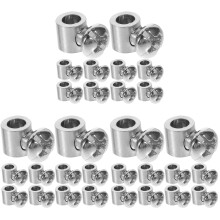 30Pcs Silver Wire Rope Cable Clamps Stainless Steel Durable Fasteners