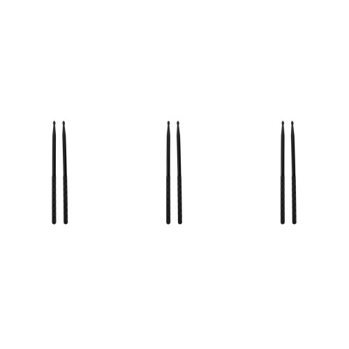 Nylon Drumsticks for Adults with Non-Skid Covers Black Durable