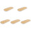 5Pcs Elegant Oval Vanity Tray White Bamboo ABS for Home Storage 1
