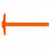 2Pièces Règle En T Orange, Double Pour Mesure Précise Durable 2