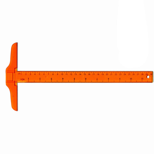 2Pièces Règle En T Orange, Double Pour Mesure Précise Durable 1