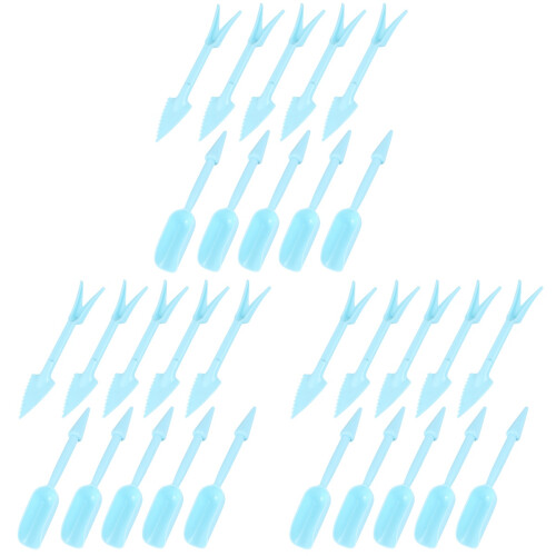 30Pièces Ensemble Outils Jardin Bleu Pour Semis Transfert 1