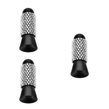 3Pcs Weatherproof White Car Antenna Aluminum Sparkly Auto Antenna